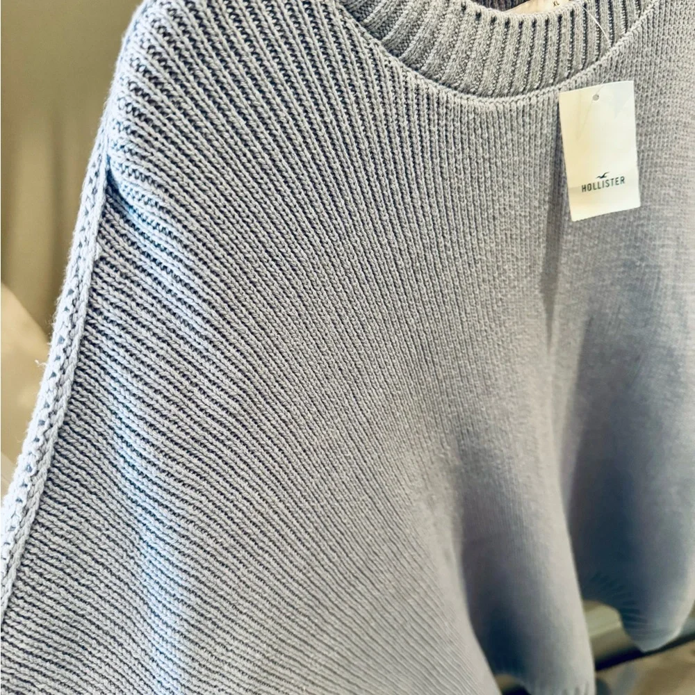 Hollister Co. Women's Dusty Blue Oversized Sweater XL NWT - Picture 4 of 6